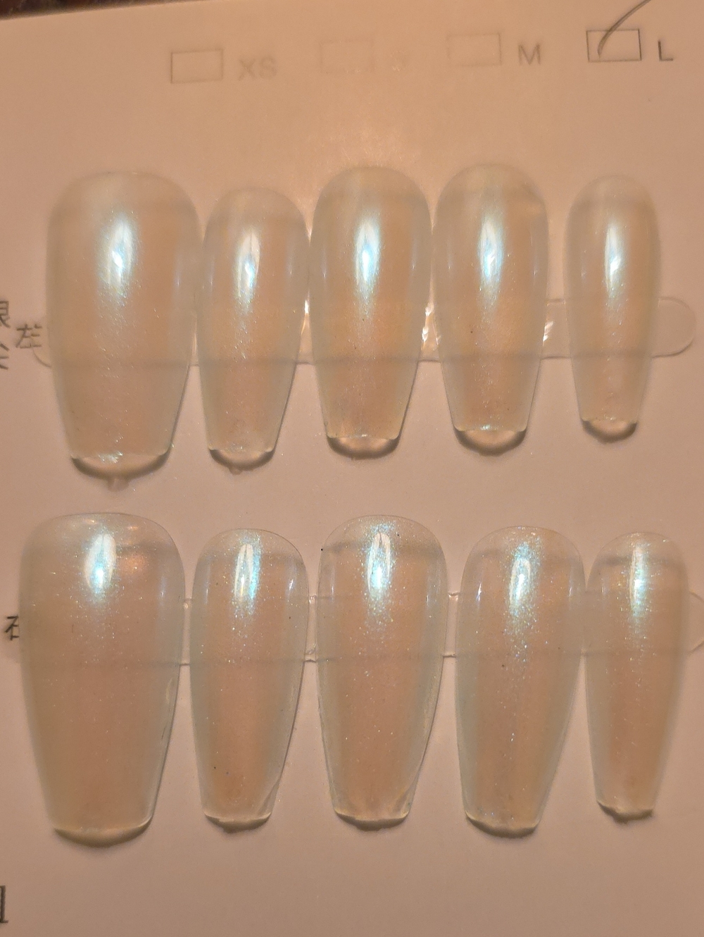 Clear Preal Fake Nails- Size Large